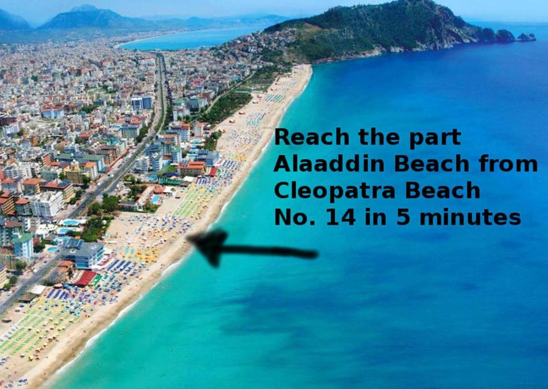 Palm Beach Cleopatra House, Beautiful Private Apartment Just 300 Meters To Cleopatra Beach 14 With Umbrellas, Bikes And Many Extras Included! Аланя Екстериор снимка
